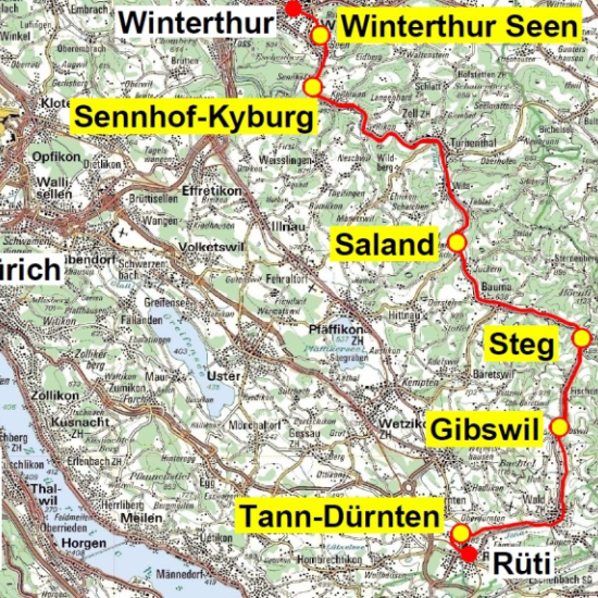 UVB und UBB: 4. Teilergnzhung Bahnlinie S26 Tsstal (ZH), Schweiz. Bundebahnen SBB 7